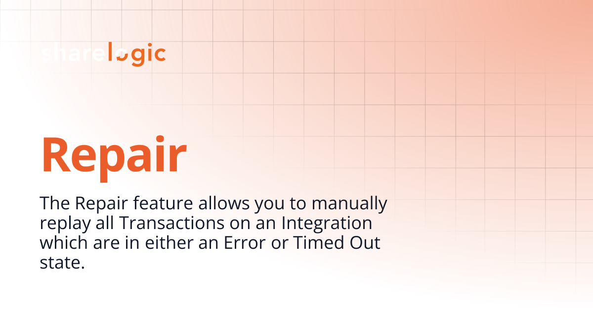 Repair | 3.0 | Unifi Documentation